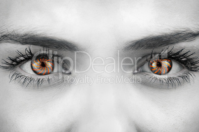 Composite image of blue eyes