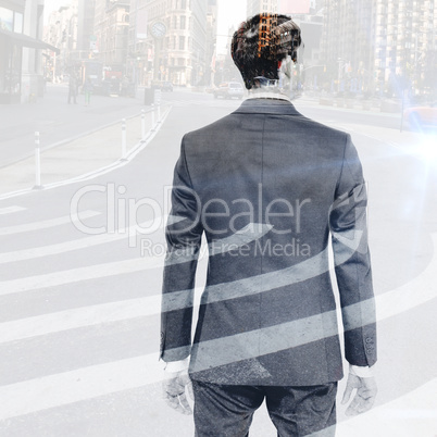 Composite image of asian businessman