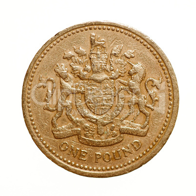 Retro look One Pound coin