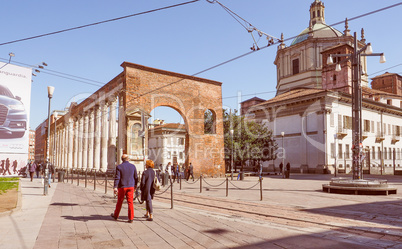 Retro look Colonne di San Lorenzo Milan