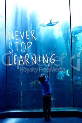 Composite image of never stop learning