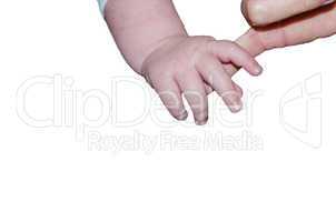 Babys Hand und Mamas Hand
