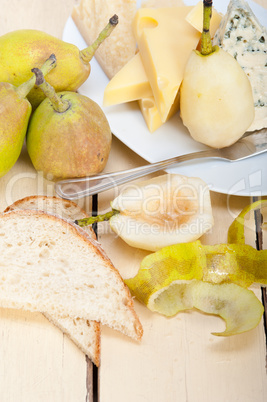 fresh pears and cheese