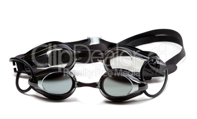Two black goggles for swimming