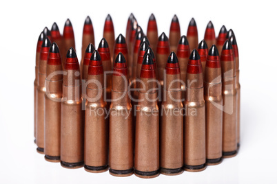 many bullets in the shape of a circle