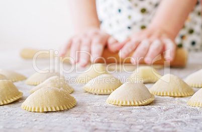 preparing dumpling