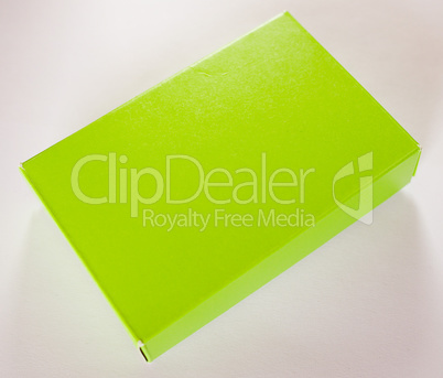 Retro look Green yellow paper box