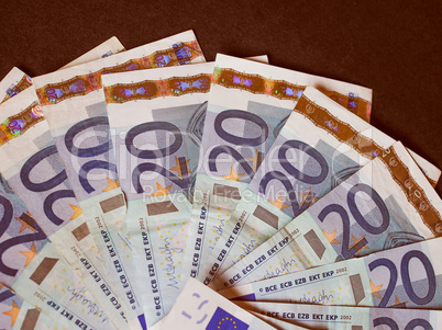 Retro look Euro bank notes