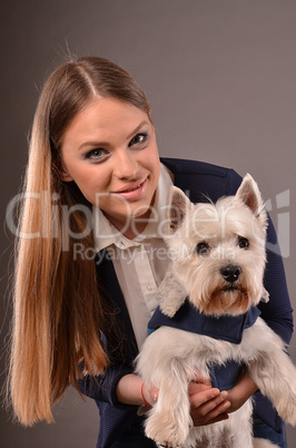 Girl and Westie