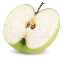 green apple half