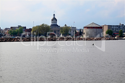 Skyline Downtown Kingston in the cloudy afternoon of Victoria Day