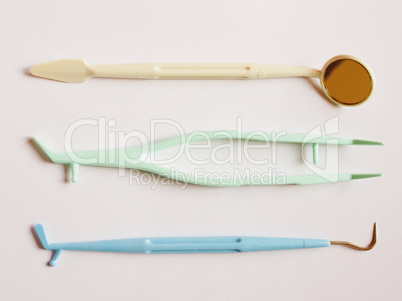 Retro look Dentist tools