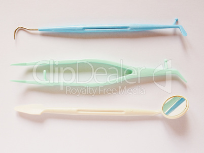 Retro look Dentist tools