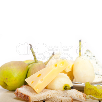 fresh pears and cheese