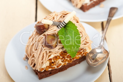 chestnut cream cake dessert