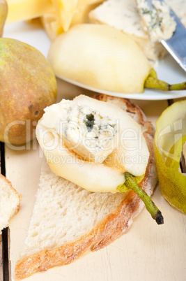 cheese and pears