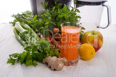 Freshly squeezed vegetable juices