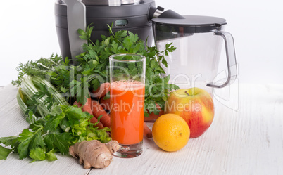 Freshly squeezed vegetable juices