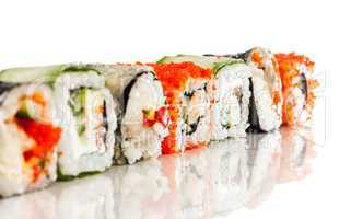 Sushi Roll on a white background