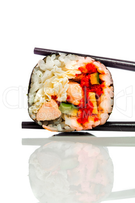 Sushi Roll on a white background