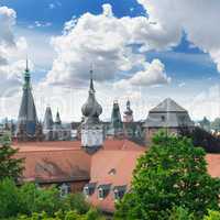 roof of town houses, view from above