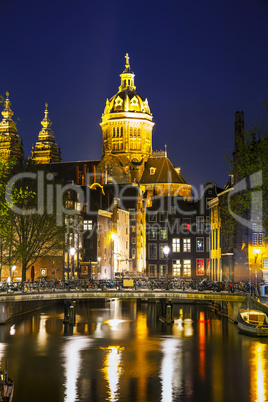 The Basilica of Saint Nicholas (Sint-Nicolaasbasiliek) in Amster