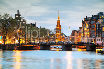 Overview of Amsterdam with Munttoren