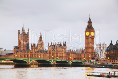 London with the Clock Tower and Houses of Parliament