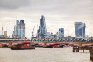 Financial district of London city