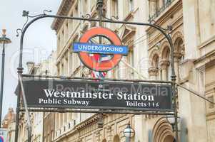 London underground sign