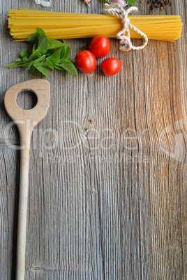 Pasta Holz Hintergrund Tafel leer