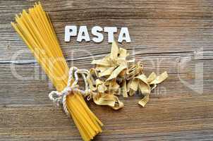 Pasta Wort Buschstaben