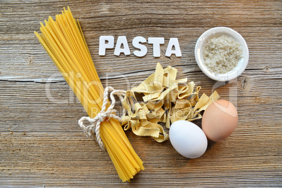 Pasta Wort Buschstaben