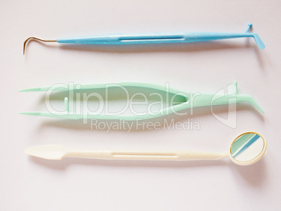 Retro look Dentist tools