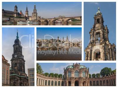 Dresden landmarks collage