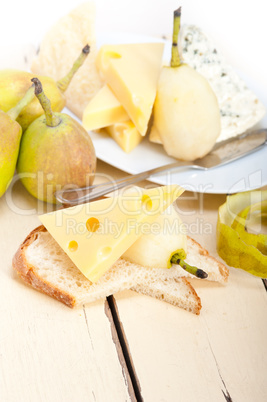 fresh pears and cheese