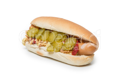 Hot Dog on white