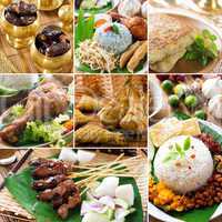 Collage delicious ramadan food
