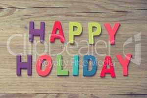 HAPPY HOLIDAYS letters