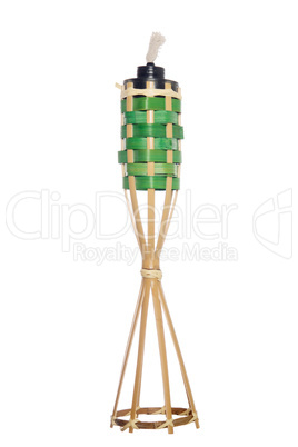 Bamboo torch oil lamp