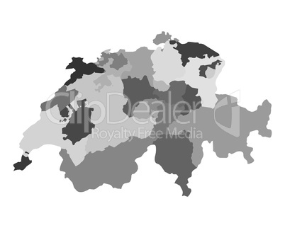 Karte der Schweiz