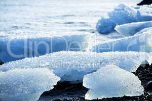 Ice floes at glacier lagoon Jokulsarlon