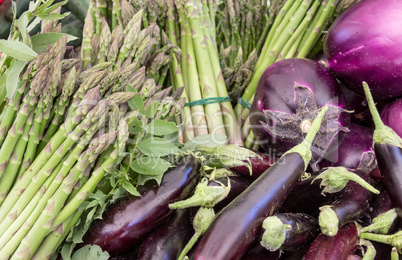 asparagus and eggplant