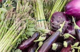 asparagus and eggplant