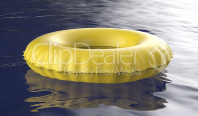 Yellow swim ring