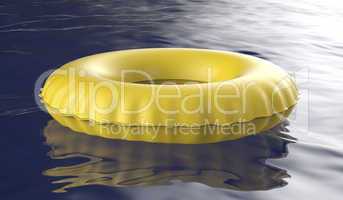 Yellow swim ring