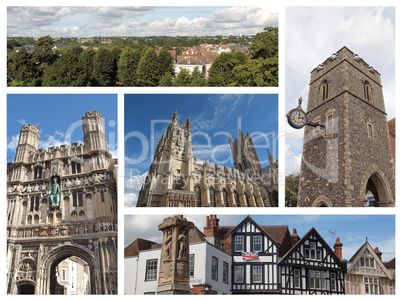 Canterbury landmarks collage
