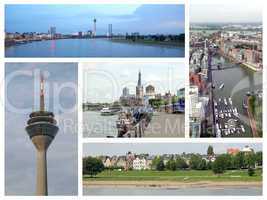 Duesseldorf landmarks collage