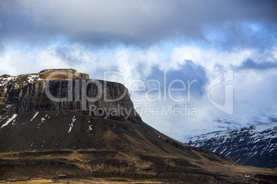 Impressiv volcanic mountain in Iceland