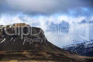 Impressiv volcanic mountain in Iceland